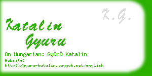 katalin gyuru business card