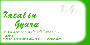 katalin gyuru business card